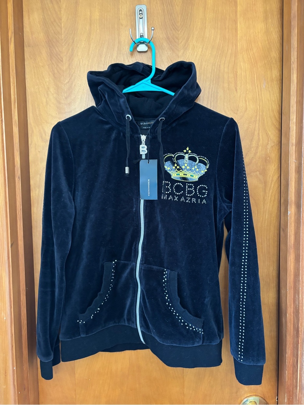 BCBGMaxAzria Bling Crown Hoodie